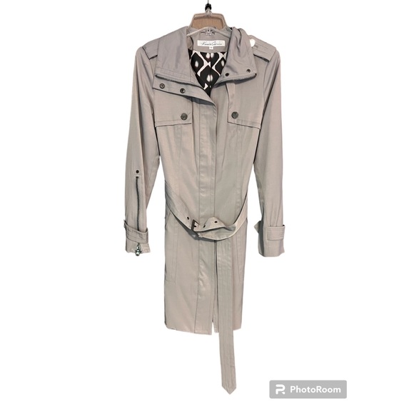 Kenneth Cole New York Grey Trench Coat with Belt